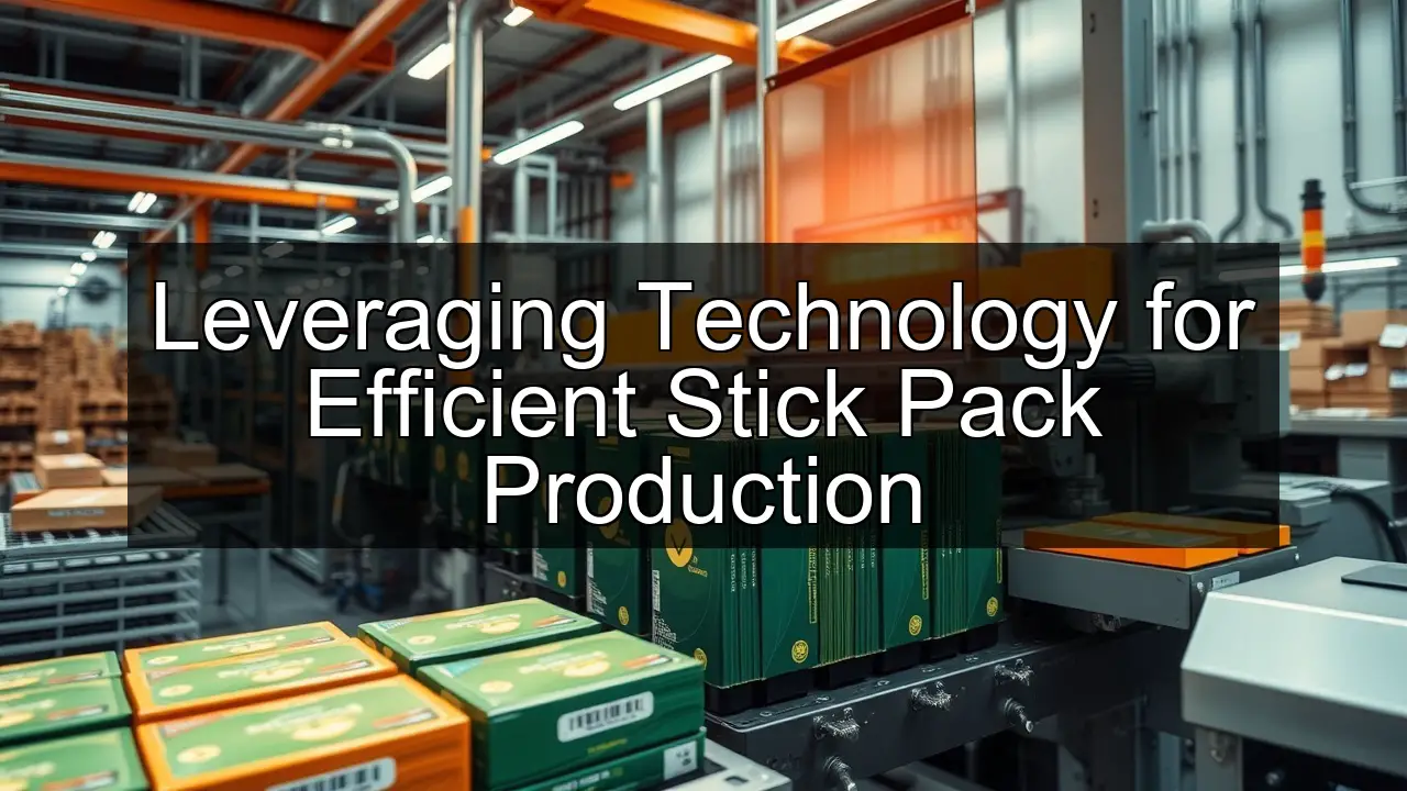 nutritional supplements stick pack manufacturing quality assurance stick pack assembly inventory