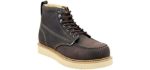 Golden Fox Men's Premium Leather - Lightweight Flat Soled Construction Work Boot