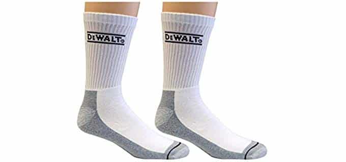 DeWALT Men's Steel Toe - Cushioned Work Boot Socks