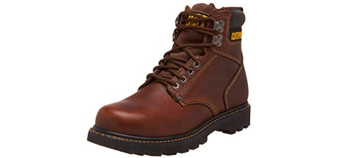 Caterpillar Men's Second Shift - Hypoallergenic Work Boot from Natural Leather 