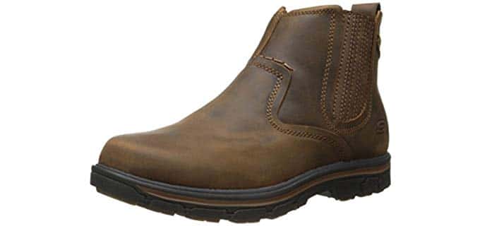 Skechers Men's Relaxed Fit Segment - Dorton Boot - Slip On Work Boot