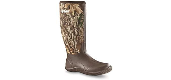 Guide Gear Men's High Cammo Bogger - Rubber Boots