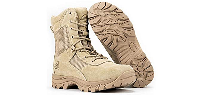 Ryno Gear Men's Tactical Combat Boots with Coolmax Lining - Military/Tactical Boot