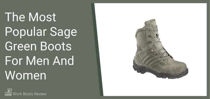 steel toe sage green boots