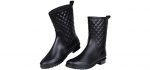 Litfun Womens's Mid Calf Rain Boots - Waterproof Lightweight Garden Shoes 