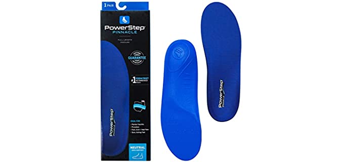 PowerStep Men's Pinnacle - Signature Arch Comfort Cushioning And Supportive Insoles