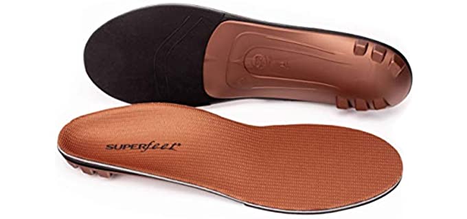 Superfeet Men's Copper - Memory Foam Comfort plus Support Anti-Fatigue Replacement Insoles