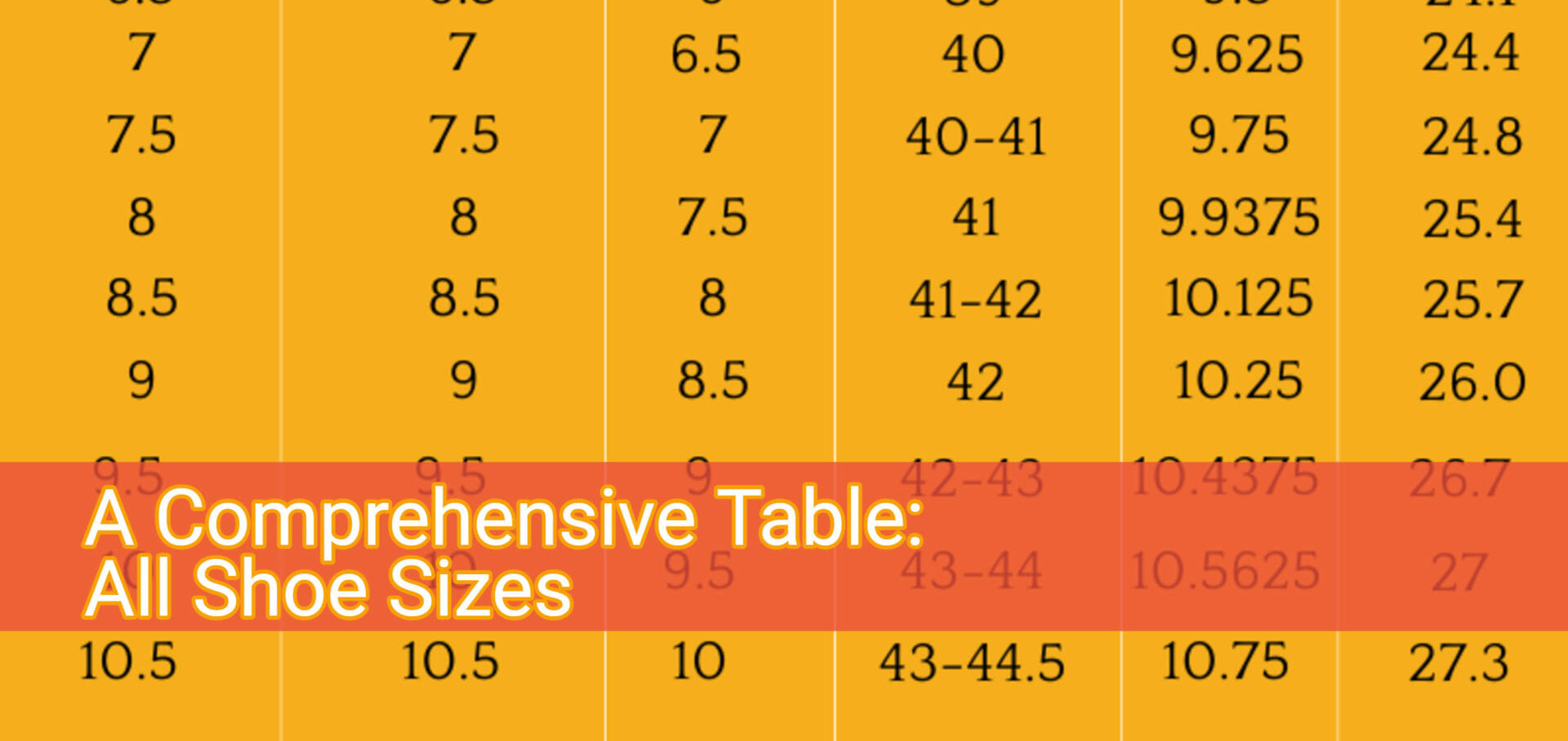Comprehensive Table: Women Shoe Sizes To Men