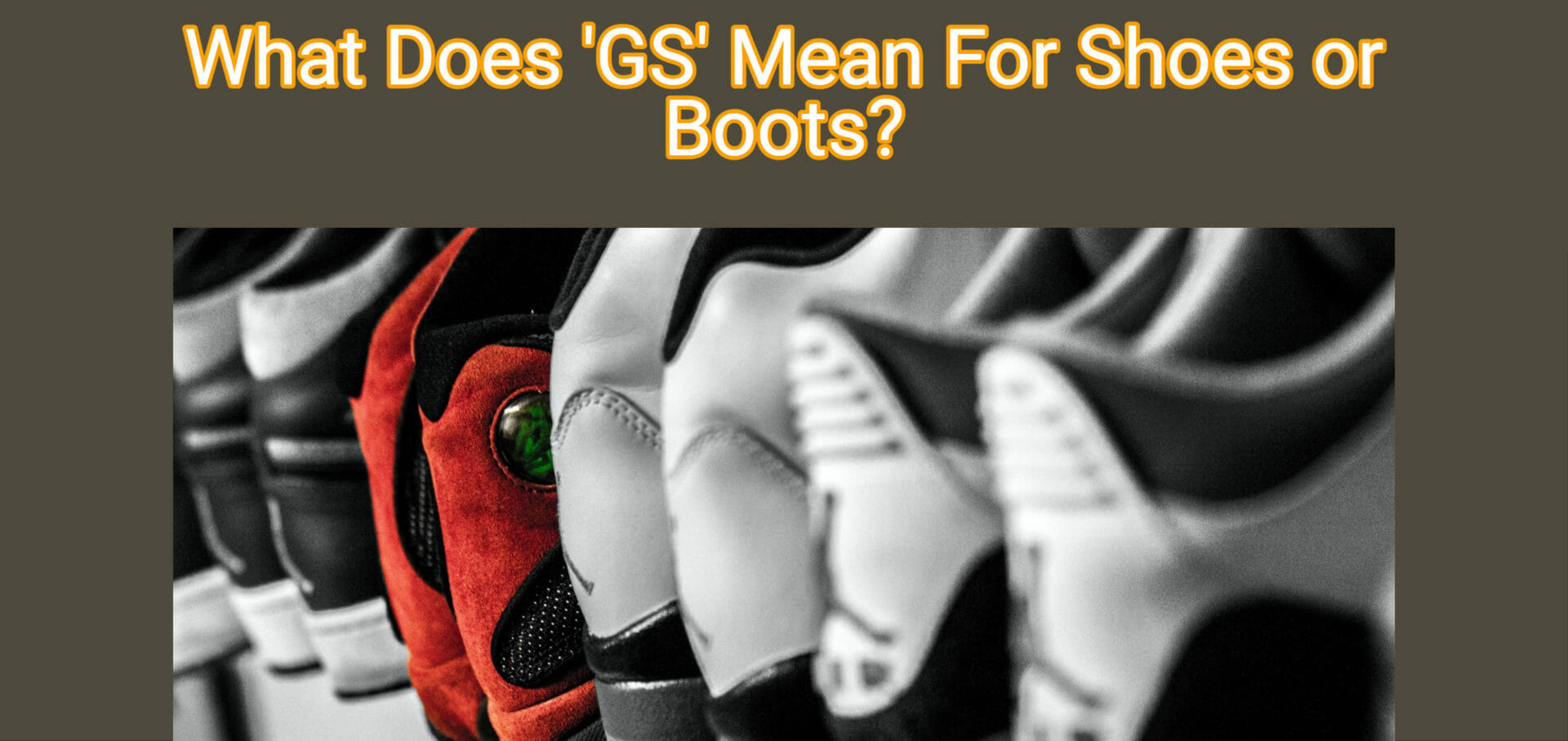 skat I første omgang Kære Precisely What Does GS Mean For Shoes Or Boots?